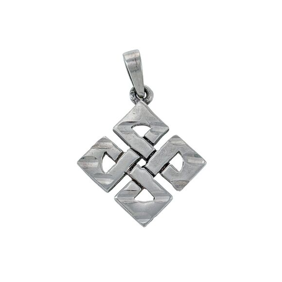 Vintage Sterling Silver 925 Celtic Knot Pendant - Picture 1 of 6